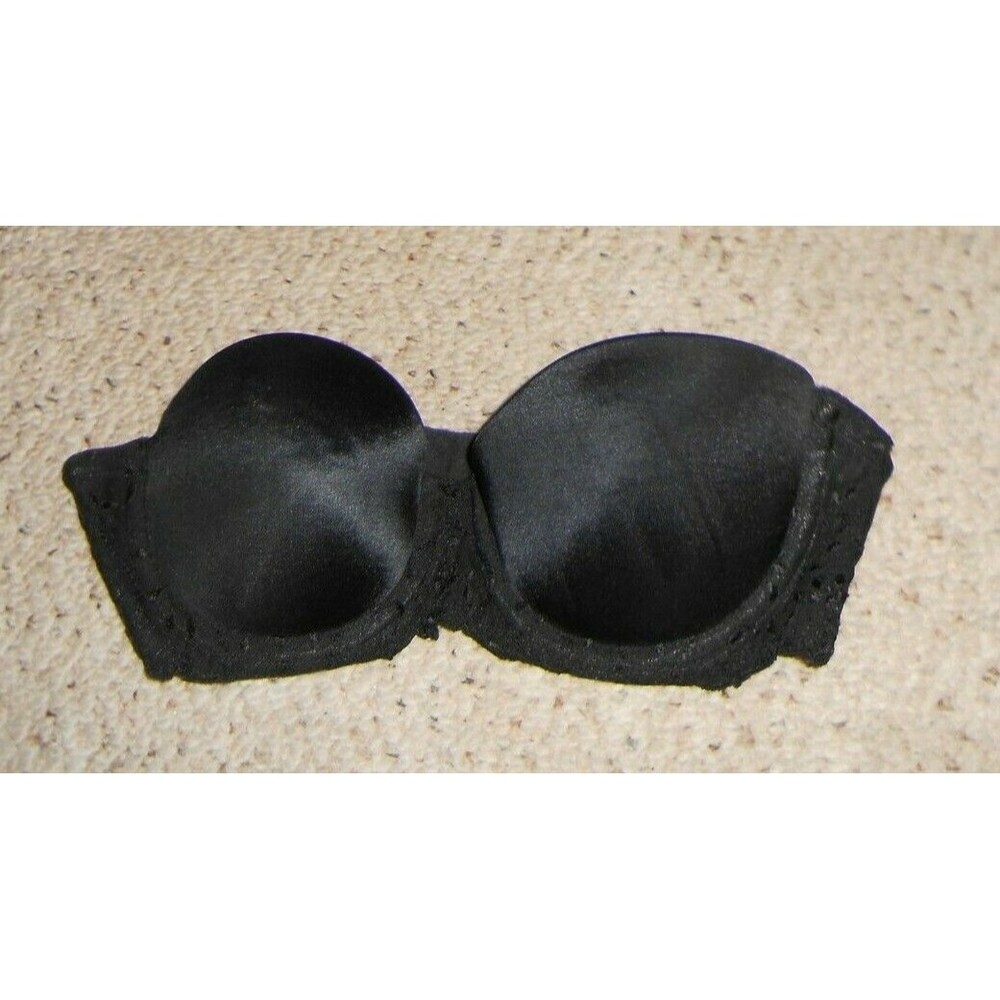 Hanes 7644 Wonderbra Underwire Convertible Bra 34A Black (No straps) EUC